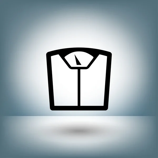 Pictografía del icono de la escala de baño — Vector de stock