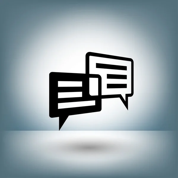 Ikona ikona zprávy nebo chat — Stockový vektor