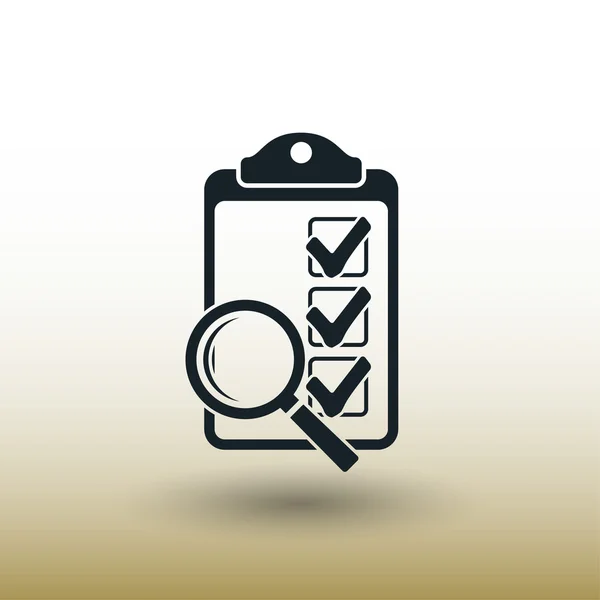 Pictogramme de l'icône conceptuelle de la liste de vérification — Image vectorielle