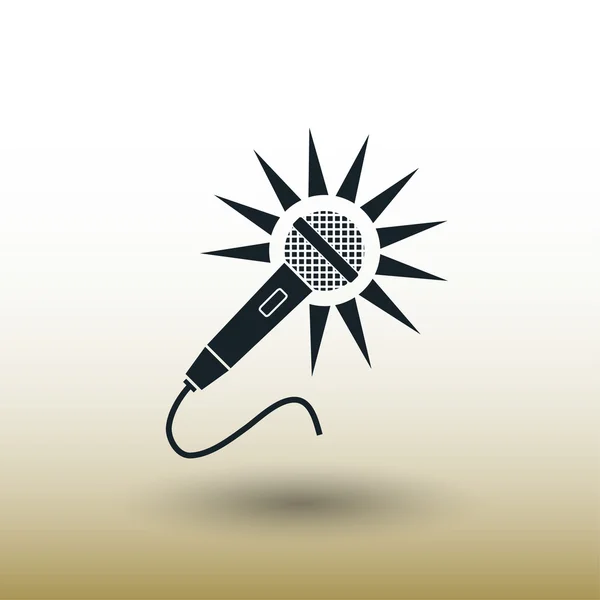 Pittogramma dell'icona del concetto di microfono — Vettoriale Stock