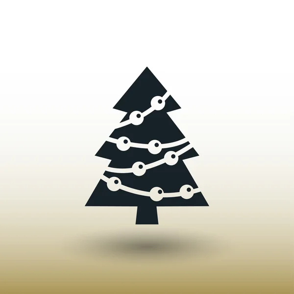 Pictograph of christmas tree concept icon — Stock Vector