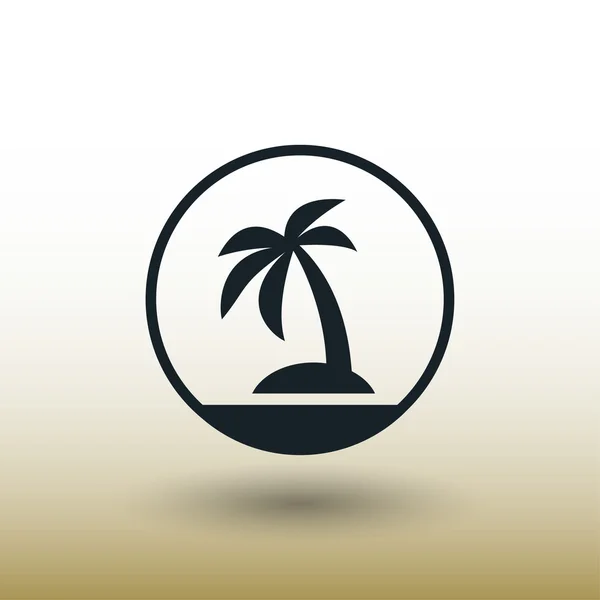 Pictograma do ícone conceito ilha — Vetor de Stock