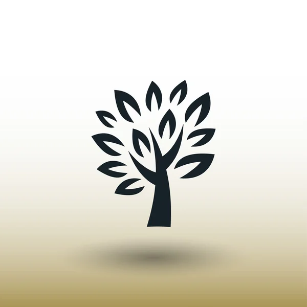 Pittogramma dell'icona del concetto di albero — Vettoriale Stock