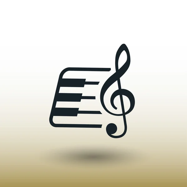 Piktogramm von Musik-Taste und Tastatur-Symbol — Stockvektor