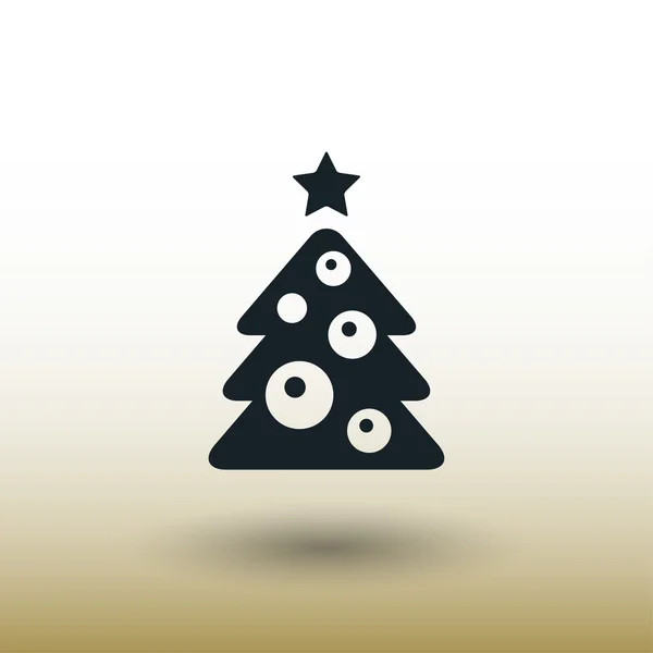 Pictograph of christmas tree concept icon — Stock Vector