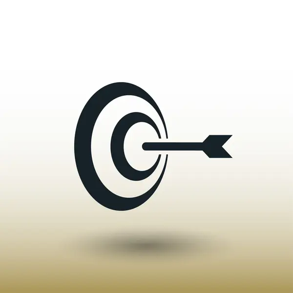 Pictografía del icono del concepto objetivo — Vector de stock