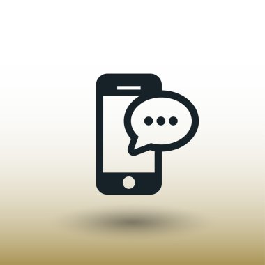 Ekibimizi mesaj veya smartphone kavramı simge sohbet