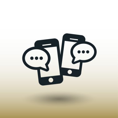 Ekibimizi mesaj veya smartphone kavramı simge sohbet