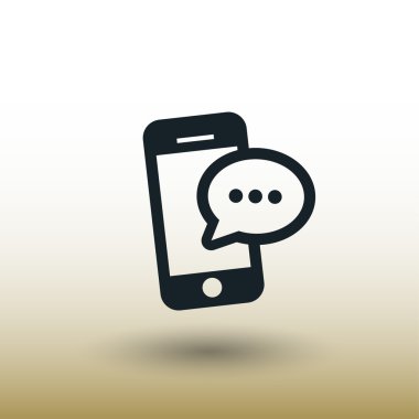 Ekibimizi mesaj veya smartphone kavramı simge sohbet