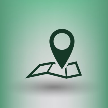 Harita kavramı simgesine pin