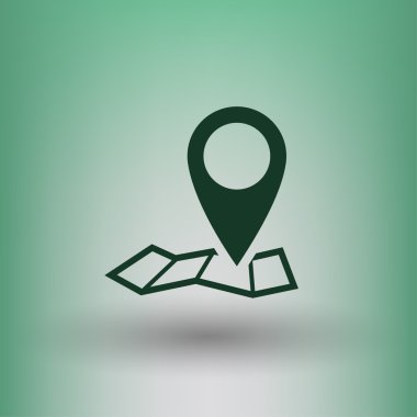 Harita kavramı simgesine pin