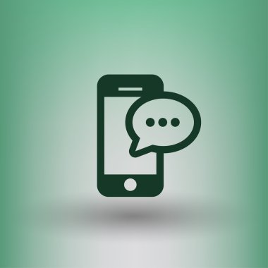 Ekibimizi mesaj veya smartphone kavramı simge sohbet