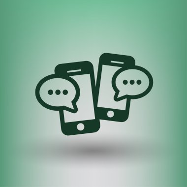 Ekibimizi mesaj veya smartphone kavramı simge sohbet