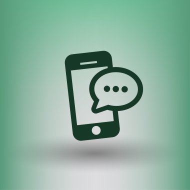 Ekibimizi mesaj veya smartphone kavramı simge sohbet