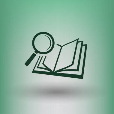 Ekibimizi kitap ve büyüteç cam kavramı simgesinin