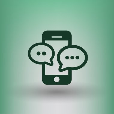 Ekibimizi mesaj veya smartphone kavramı simge sohbet