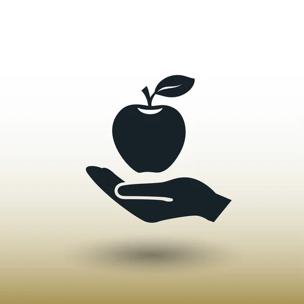 Pictografía del icono del concepto de manzana — Archivo Imágenes Vectoriales