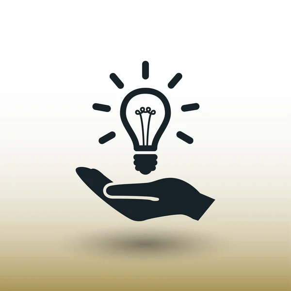 Pictogramme de l'icône concept de l'ampoule — Image vectorielle
