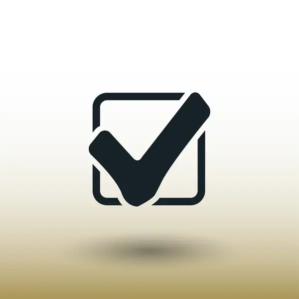 Pictografía del icono del concepto de marca de verificación — Vector de stock