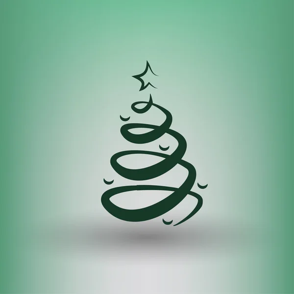 Pictografía del icono del concepto del árbol de navidad — Vector de stock
