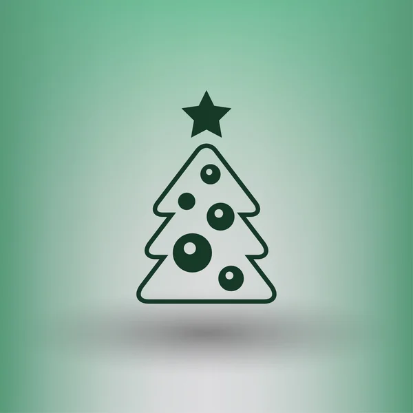 Pictografía del icono del concepto del árbol de navidad — Vector de stock