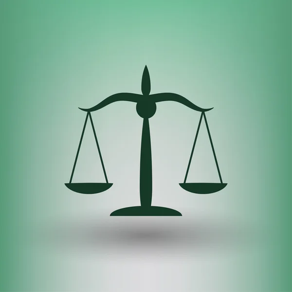 Pittogramma della giustizia scala l'icona del concetto — Vettoriale Stock