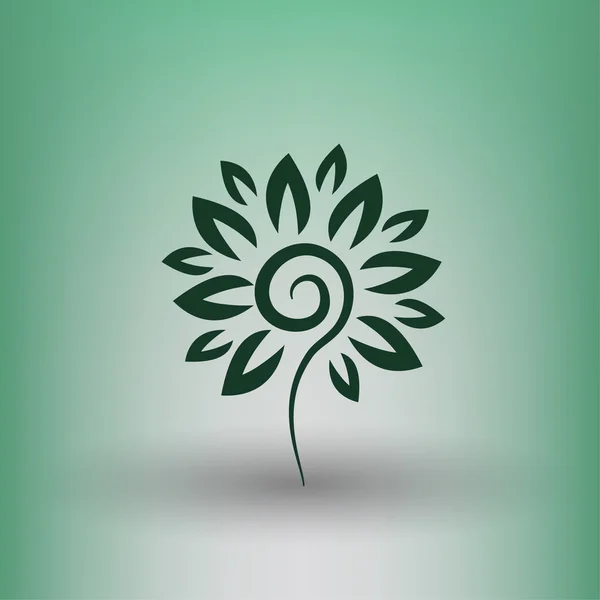 Pittogramma dell'icona del concetto di fiore — Vettoriale Stock
