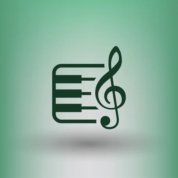 Ikony Symbols ikonę klucza i klawiatury muzyka — Wektor stockowy