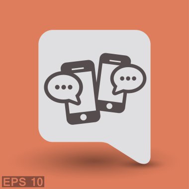 Ekibimizi mesaj veya smartphone kavramı simge sohbet