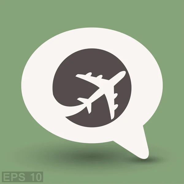 Ekibimizi uçak simgesinin — Stok Vektör