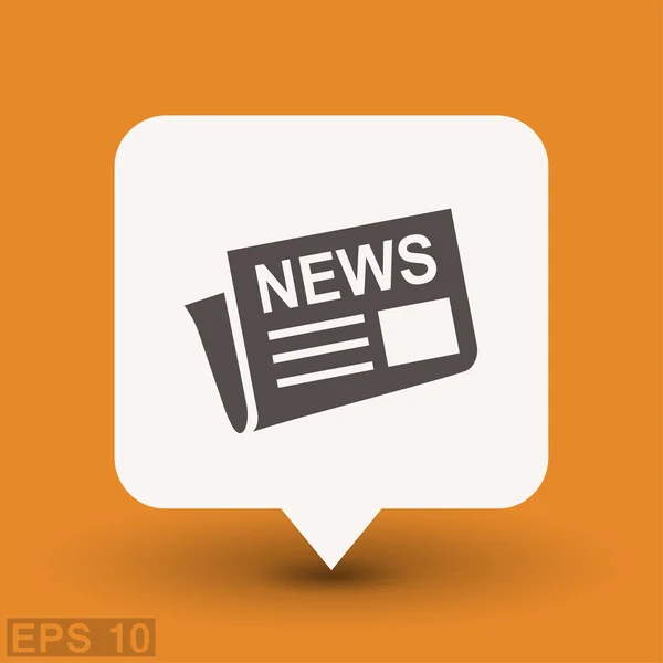 Ícone Pictograph of News — Vetor de Stock