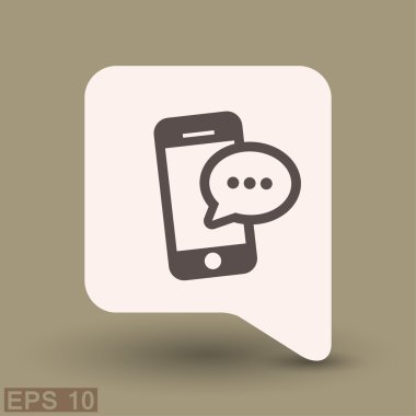 Ekibimizi mesaj veya smartphone kavramı simge sohbet