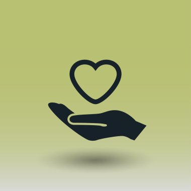 Ekibimizi kalp el kavramı simgesi