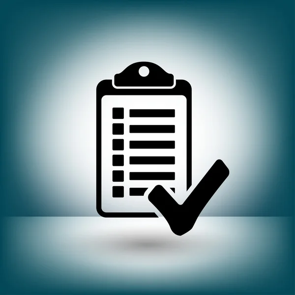 Pictografía del icono de concepto de lista de verificación — Vector de stock
