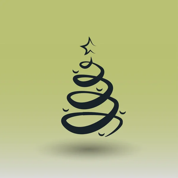 Pictogramme de l'icône conceptuelle de l'arbre de Noël — Image vectorielle