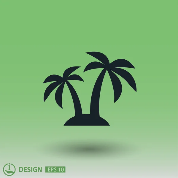 Icono del concepto pictográfico de la isla — Vector de stock