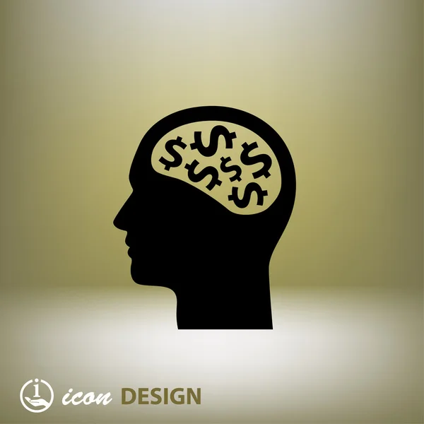 Pictogramme de l'icône de concept d'argent — Image vectorielle