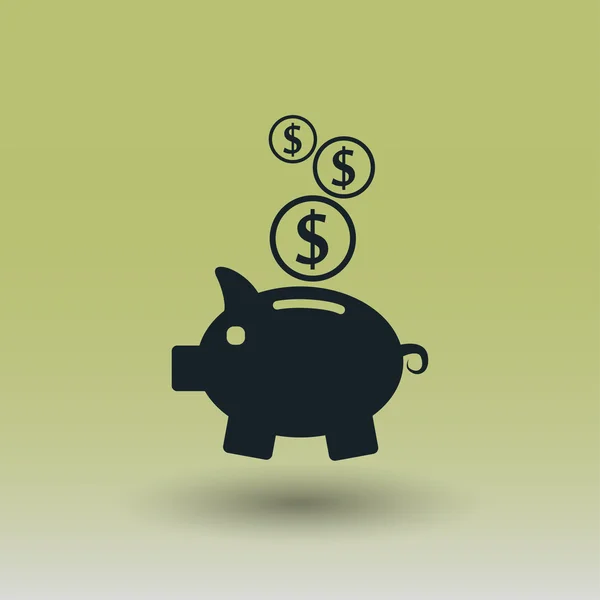 Pictograma do ícone conceito moneybox — Vetor de Stock