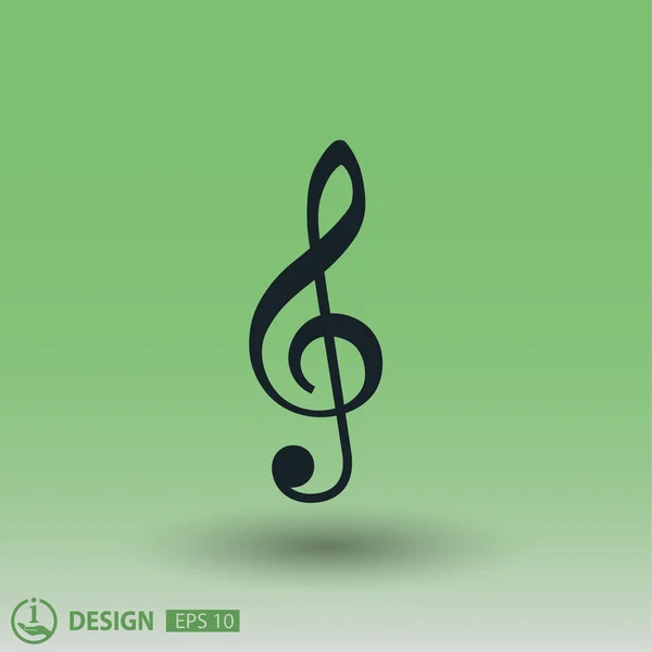 Ikona ikony klíčový koncept hudby — Stockový vektor