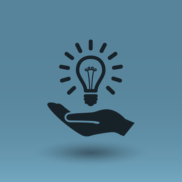 Pictograph of light bulb concept icon