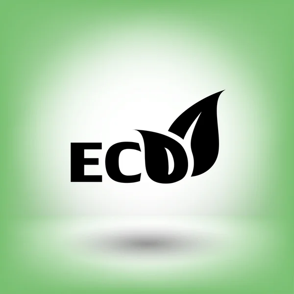 Pittogramma dell'icona del concetto di eco — Vettoriale Stock