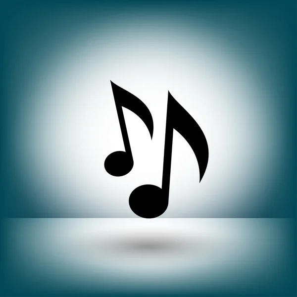 Piktogram ikona koncepcja Uwaga muzyki — Wektor stockowy
