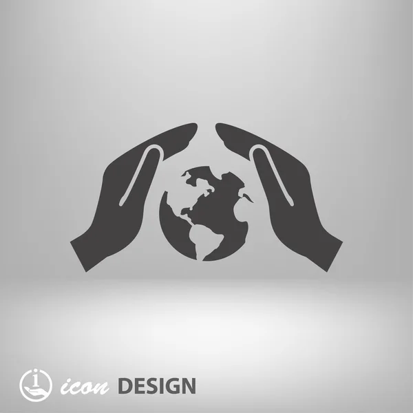 Pictogramme de l'icône concept globe — Image vectorielle