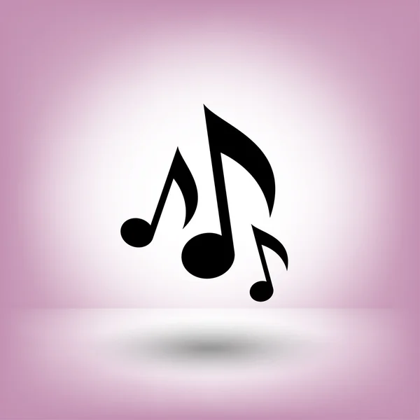 Pictogramme de l'icône conceptuelle note de musique — Image vectorielle