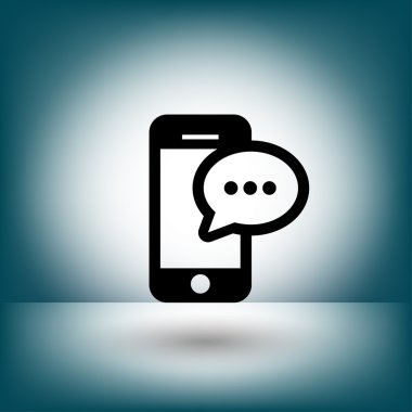 Ekibimizi mesaj veya smartphone kavramı simge sohbet