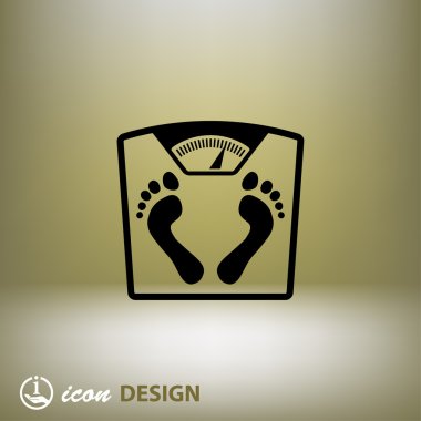 Banyo Baskülü ayak izleri simgesiyle resim