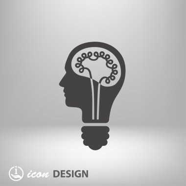 Ekibimizi ampul ve kafa kavramı simgesinin