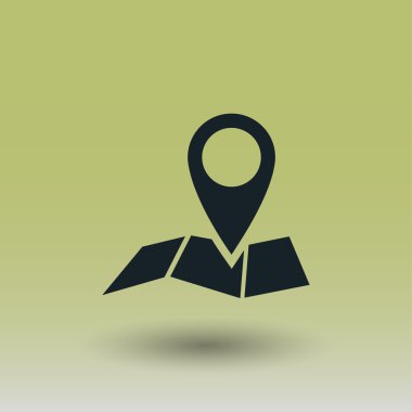 Harita kavramı simgesine pin