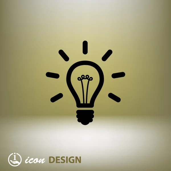 Pictograph of light bulb concept icon — Stock Vector