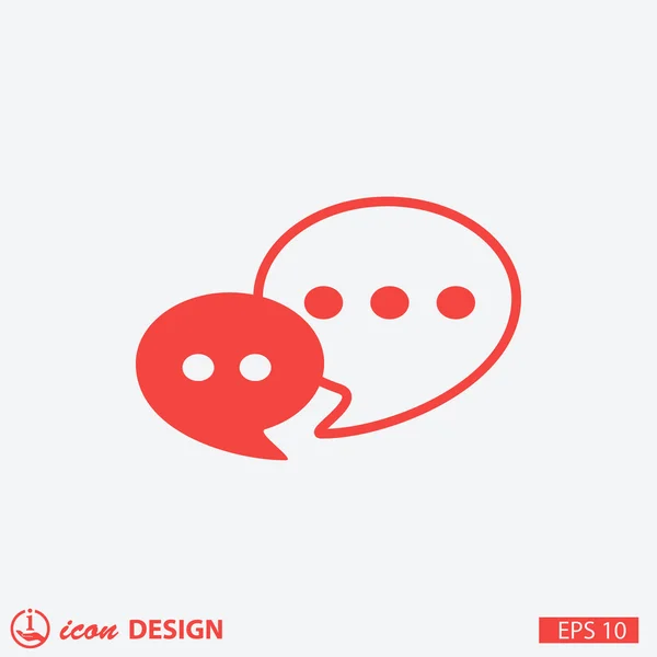 Pictograma do ícone conceito de chat — Vetor de Stock